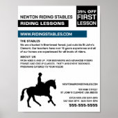 Horse Silhouette, Riding Instructor, Academy Poster (Voorkant)