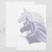 Horse Silhouette Stationery Briefpapier (Voorkant / Achterkant)