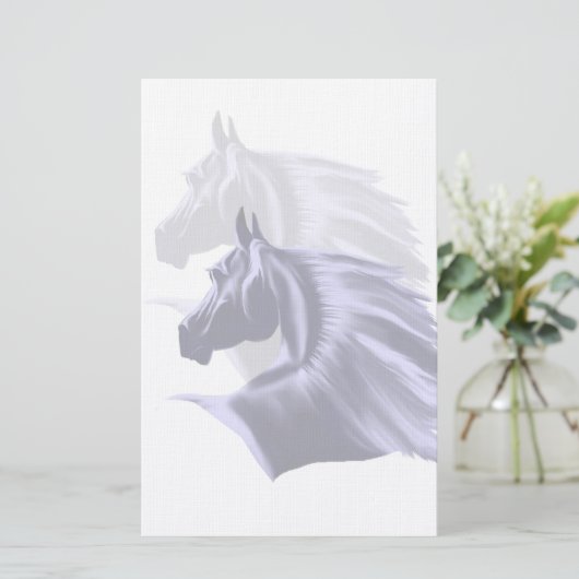 Horse Silhouette Stationery Briefpapier (Staand voorkant)