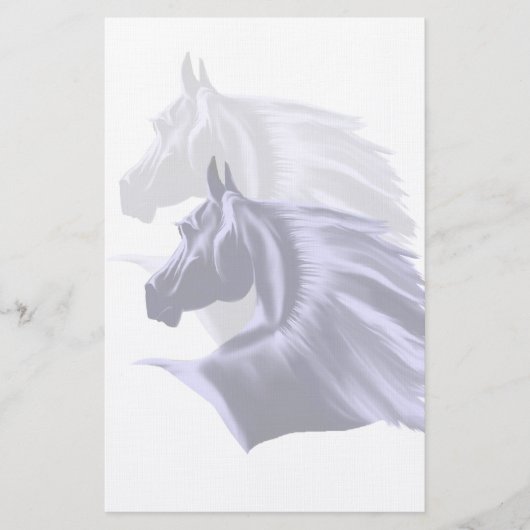 Horse Silhouette Stationery Briefpapier (Voorkant)