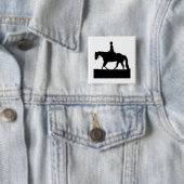 Horse Silhouette Vierkante Button 5,1 Cm (In situ)