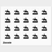 Horse Silhouette Vierkante Sticker (Vel)