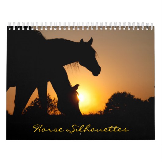 Horse Silhouettes Calendar Kalender (Hoes)
