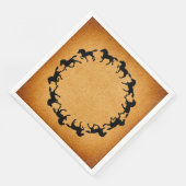 Horse Silhouettes Cirkel  kunst Servet (Hoek)