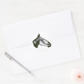 Horse Skeleton Ronde Sticker (Envelop)