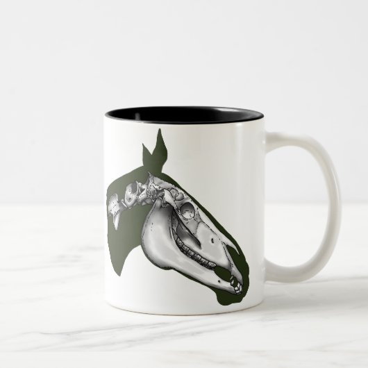 Horse Skeleton Tweekleurige Koffiemok (Rechts)