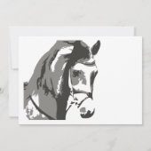 Horse Sketch en Snaffle Bit, Grijze Verjaardag Kaart (Achterkant)