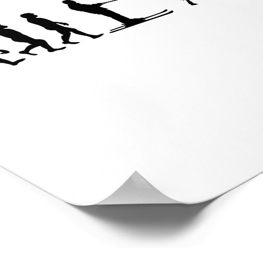 Horse Skijoring Winter Skiing Ski Jumping Sport Poster (Hoek)