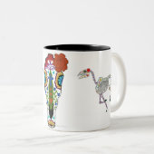 Horse Skull Day of the Dead Tweekleurige Koffiemok (Voorkant rechts)