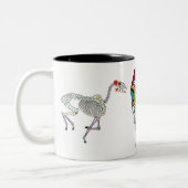 Horse Skull Day of the Dead Tweekleurige Koffiemok (Links)