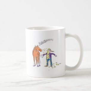 Horse Sneezes Funny cartoon Koffiemok