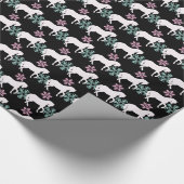 Horse Snowflake Pattern Girls kerstcadeautje Cadeaupapier (Hoek)