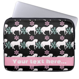 Horse Snowflake Pattern-laptophoes Laptop Sleeve