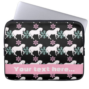 Horse Snowflake Pattern-laptophoes Laptop Sleeve