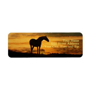 Horse Southwestern Sunrise Return Address Label