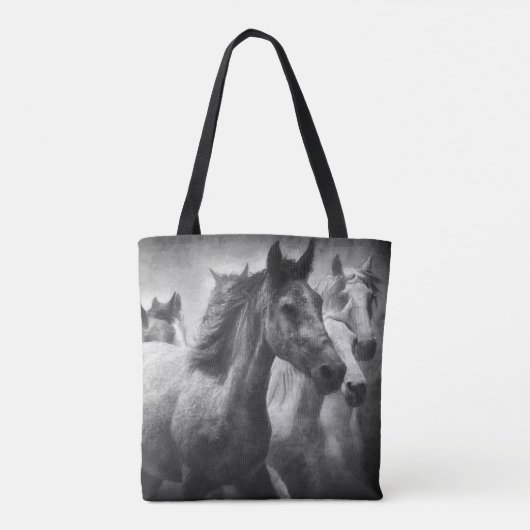 Horse Stampede Canvas tas (Achterkant)
