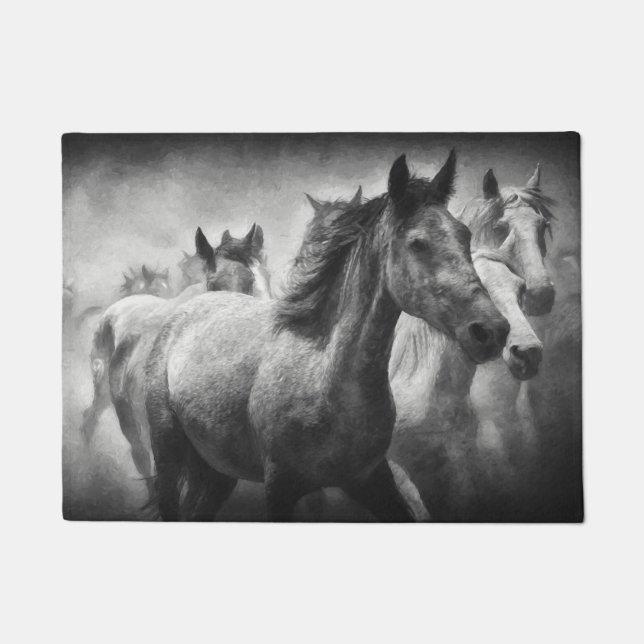 Horse Stampede Doormat Deurmat (Voorkant)