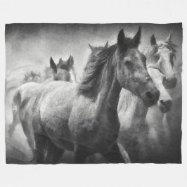 Horse Stampede Fleece Blanket