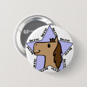 Horse ster ronde button 5,7 cm (Voorkant /achterkant)