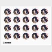 Horse Sticker Amerikaanse vlag (Vel)