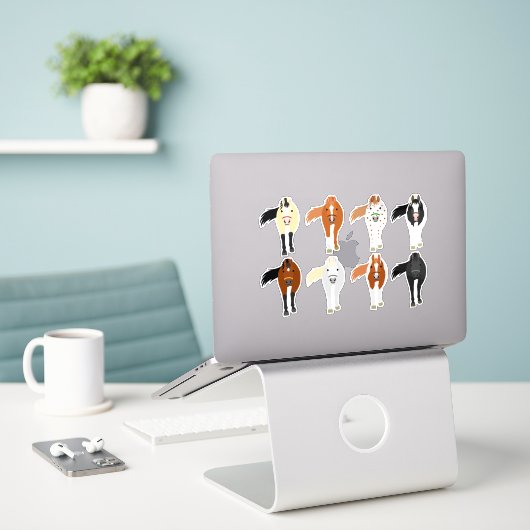 horse sticker set (Laptop op bureau)