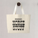 Horse Stuff | Douanenaam Equestrian Barn Grote Tote Bag<br><div class="desc">Eigen naam Equestrian Horse Stuff Grote Canvas tas</div>