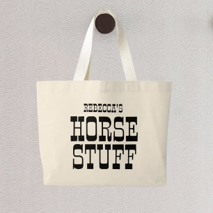 Horse Stuff Douanenaam Equestrian Barn Grote Tote Bag
