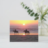 Horse Sunset Post Card Briefkaart (Staand voorkant)