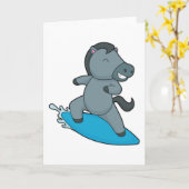 Horse Surfer Water Sport Kaart (Gele Bloem)