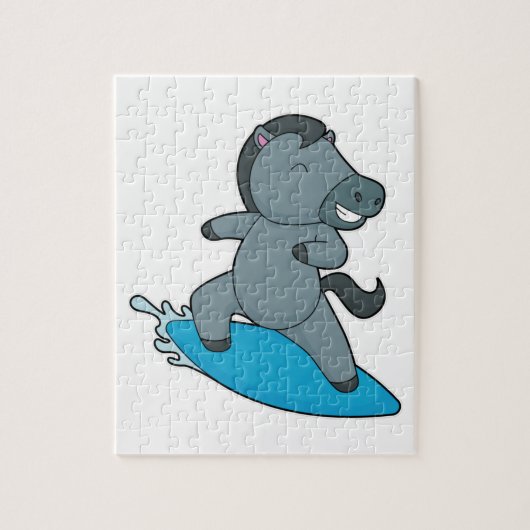 Horse Surfer Water Sport Legpuzzel (Verticaal)
