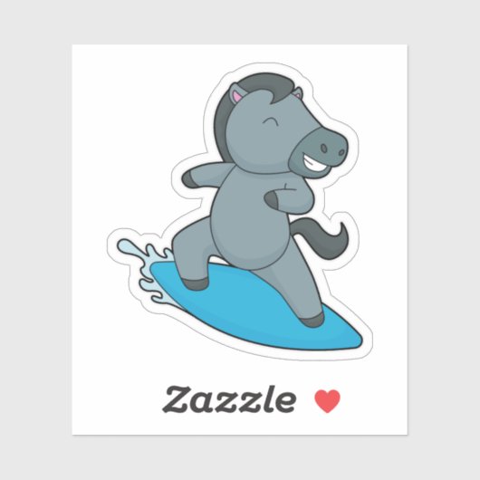 Horse Surfer Water Sport Sticker (Vel)