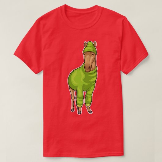 Horse Sweater Beanie T-shirt (Design voorkant)