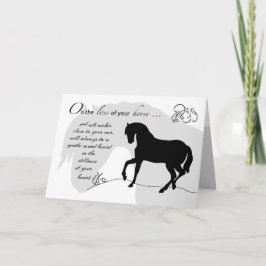 Horse Sympathie Black Silhouette Kaart