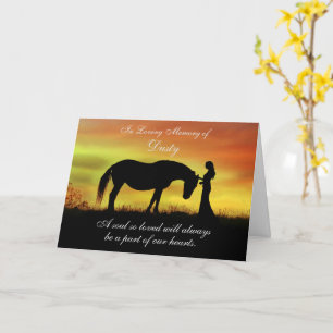 Horse sympathie Memorial — Aangepaste naam mooi Kaart