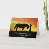 Horse sympathie Memorial — Aangepaste naam mooi Kaart (Voorkant)