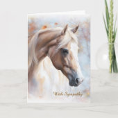 Horse Sympathy with Beautiful Horse Condolences Kaart (Voorkant)