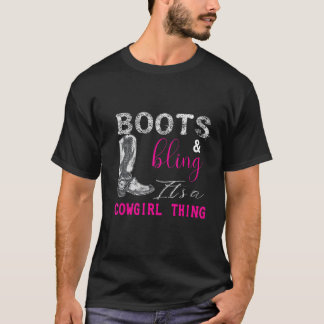 Horse T-shirt Boots & Bling Het is een Cowgirl Thi