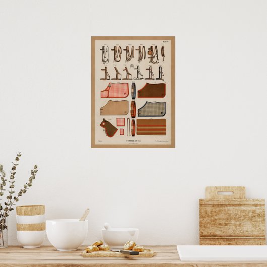 Horse Tack Poster (Keuken)