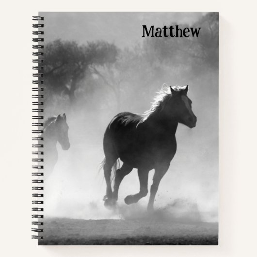 Horse Theme Notitieboek Gepersonaliseerd met Naam (Voorkant)