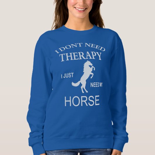 HORSE THERAPY Funny Horse Lovers Horse Therapist Trui (Voorkant)