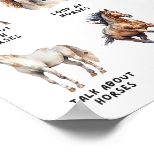 Horse Things I Do In My Leisure Time  Poster (Hoek)