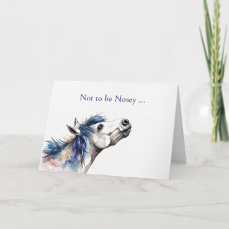 Horse Thinking of You Schattige en grappig Feestdagen Kaart