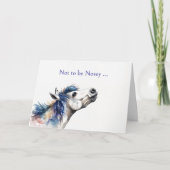 Horse Thinking of You Schattige en grappig Feestdagen Kaart (Voorkant)