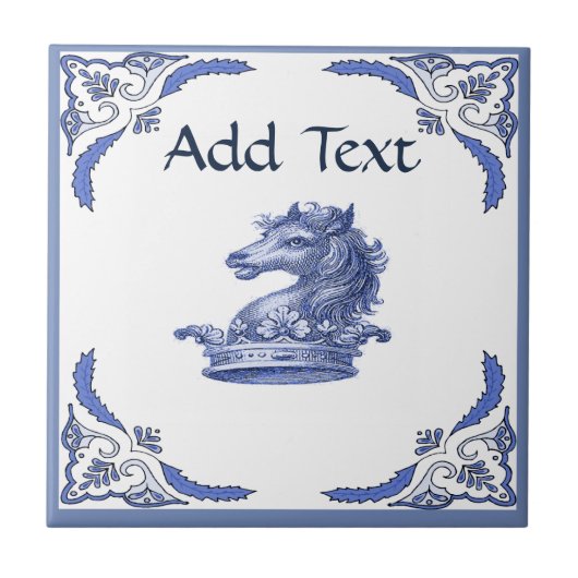 HORSE Tile, Dutch Kijk, Personaliseren Tegeltje (Voorkant)