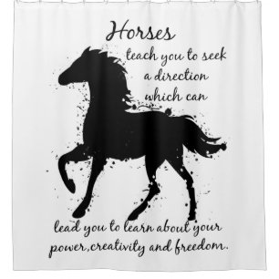 Horse Totem Animal Spirit Guide Tshirt Waterverf Douchegordijn