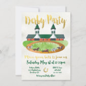 Horse Track Stables Racing Derby Party Kaart (Voorkant)