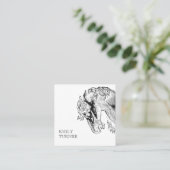 Horse Trainer Barn Equestrian Vierkante Visitekaartje (Staand voorkant)