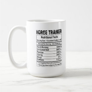 Horse Trainer Nutritional Facts 11oz Mok