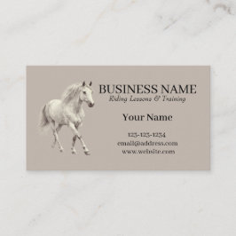Horse Trainer Riding Lessons  Business Card Visitekaartje
