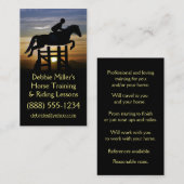 Horse Training and Riding Lessons  Visitekaartje (Voorkant / Achterkant)
